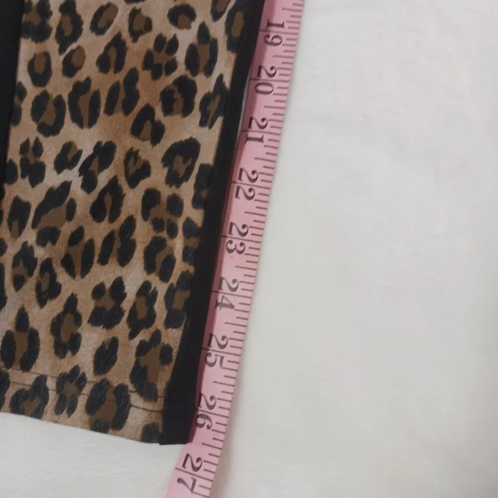 Chico's Animal Print/Black Ponte Legging Pants, Size 1 (Med.) Stretchy Greatness - Picture 11 of 12